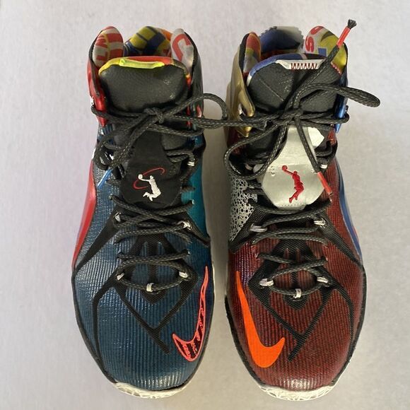 NIKE “What The” Lebron 12 SE Multi Color Sneakers 2015 Size 11 US